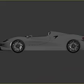 Silver Convertible Sports Car With Brown Leather Seats And Sleek Modern Design