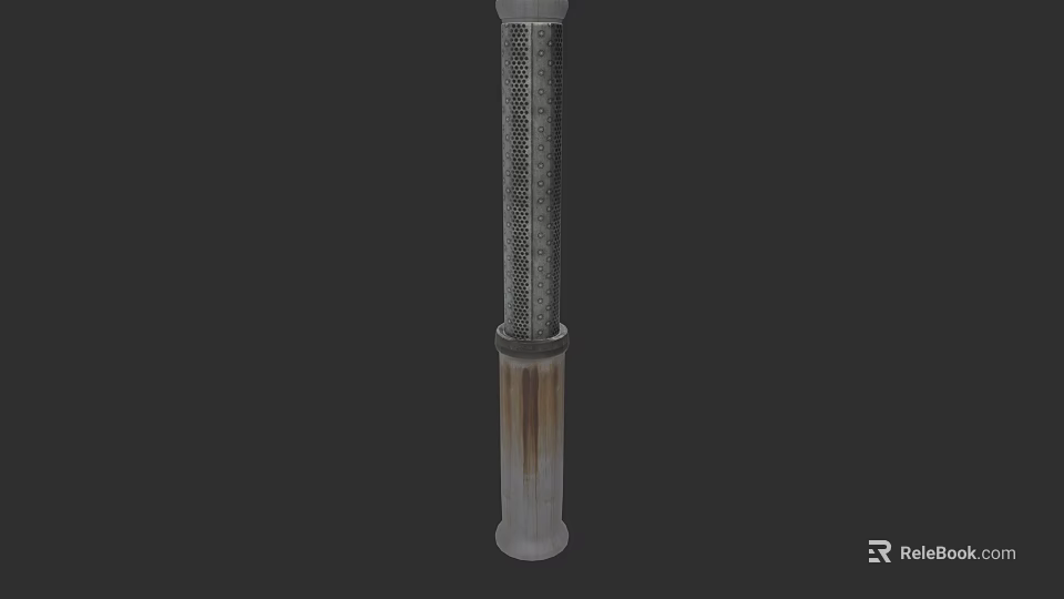 Metal Filter Tube With Stainless Steel Mesh And Cylindrical Structure For Industrial Use 3d model 