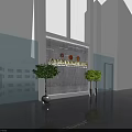 Kunshan Emergency Management Bureau Official Display With Marble Wall And Green Plants