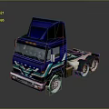 Vibrant Blue Semi Truck Showcasing Modern Cab Design And Exterior Details