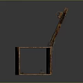 Traditional Wooden Household Item With Rustic Crossbar Structure For Daily Use