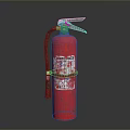 Building Safety Equipment Red Fire Extinguisher With Instructional Labels For Emergencies