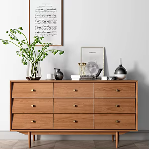 Nordic Side Cabinet Entrance Cabinet 3d model