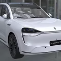 White Electric SUV With Modern Design Sleek Lines LED Headlights And Black Rims