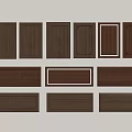 Wooden Cabinet Panels With Various Decorative Carvings And Inlay Designs