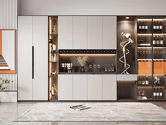 Modern Wine Cabinet 3d model
