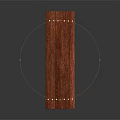 Natural Outdoor Scene With Red Wooden Bench And Metal Support Legs
