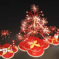 New Year's Meichen Christmas Tree Spring Year of the Snake Yuanbao Fireworks Lantern with Meichen Device 3d model