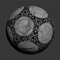 Adidas Series Football With Black And White Geometric Patterns And Astera Logo