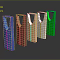Modern Multicolor Architectural Vertical Structures With Rectangular Openings And Sleek Design