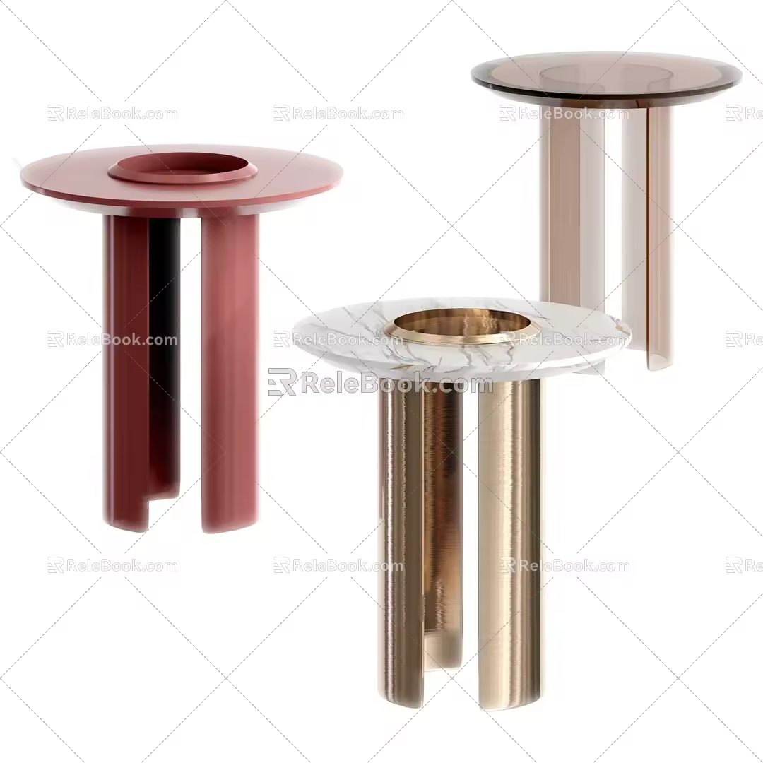 Modern side table metal bedside table side table corner combination 3d model