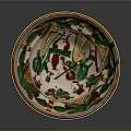 Handcrafted Ceramic Plate Featuring Colorful Sculpture Carving And Intricate Decorative Patterns