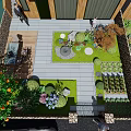 Garden Landscape Design With Greenery Areas Stone Pathways And Colorful Flowers