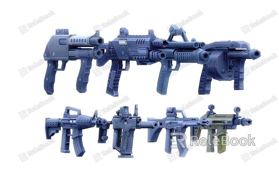 Modern submachine gun weapon resources a set of pistol rifle sniper machine gun grenade shotgun bazooka submachine gun model