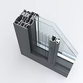 Modern window group angle system casement window group angle display 3d model