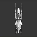 Futuristic White Snow Vehicle Featuring Ski Design Transparent Windows And Mechanical Structure