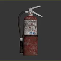 Red Fire Extinguisher with Pressure Gauge Hose and Instruction Label Essential Fire Safety Equipment