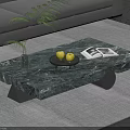 Modern Minimalist Green Marble Coffee Table With Unique Base For Contemporary Cozy Living Room Decor
