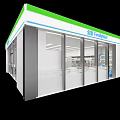FamilyMart Convenience Store Storefront With Glass Doors Interior Shelves And Product Displays