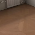 Modern Wooden Flooring With Intricate Geometric Pattern And Warm Brown Tone