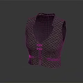 Stylish Patterned Sleeveless Vest With V Neck Buttons And Pockets