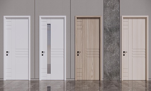 Modern swing door 3d model