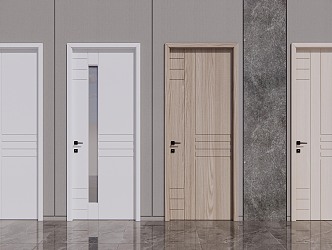 Modern swing door 3d model