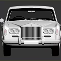 Elegant Silver Classic Car With Smooth Body And Reflective Surface 3d model