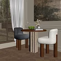 Middle Ancient Vintage Casual Tables and Chairs 3d model
