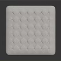 White Square Cushion With Textured Surface And Soft Foam Padding Design 3d model