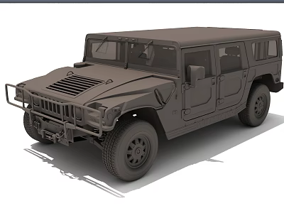 Tough Military Off Road Vehicle With Rugged Exterior And Large All Terrain Tires Design 3d model