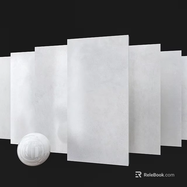 White Panel Construction Components With Circular Decorative Element And Smooth Surface 3d model
