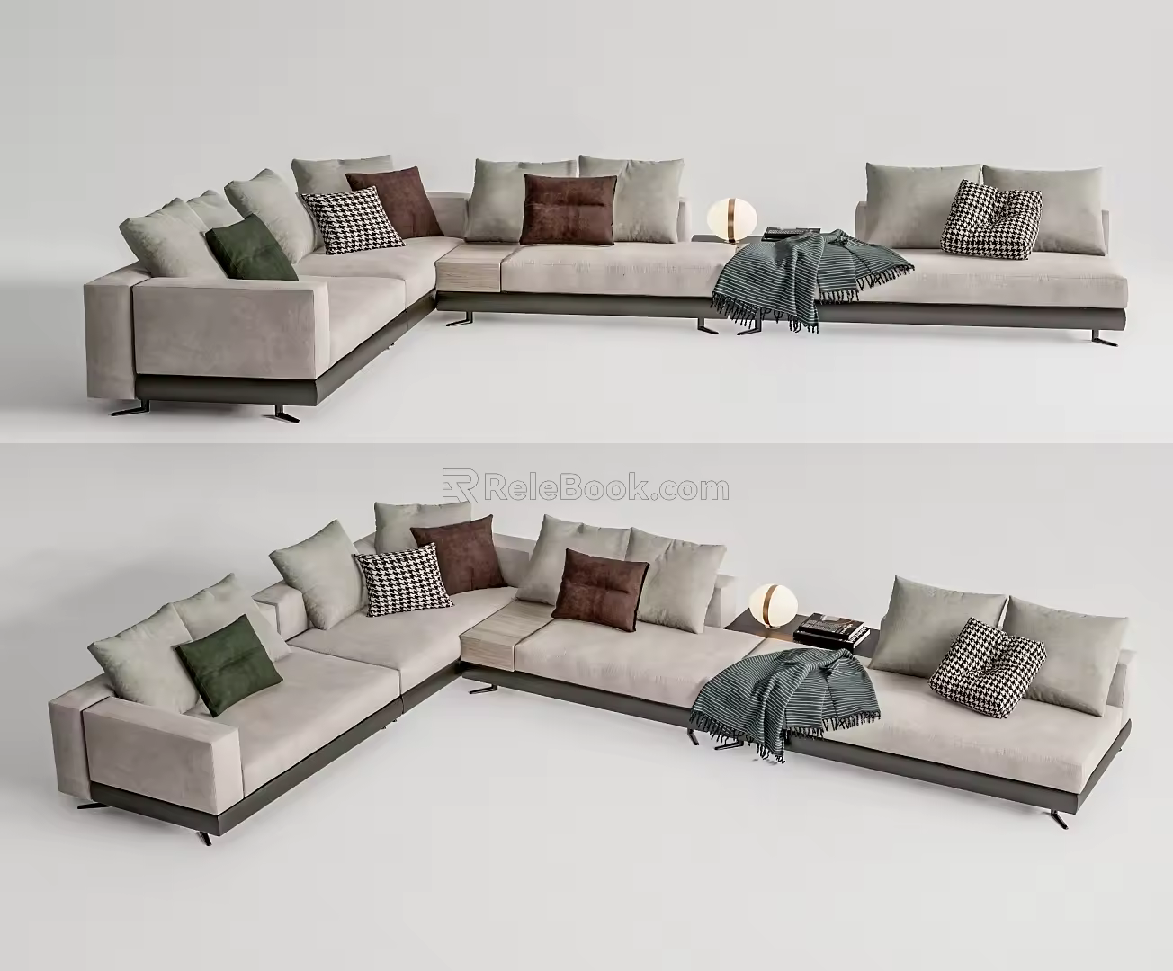 Modern Corner Sofa Minotti Multiplayer Sofa Multiplayer Sofa 3d model