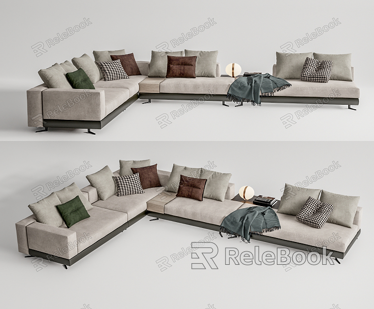 Modern Corner Sofa Minotti Multiplayer Sofa Multiplayer Sofa model