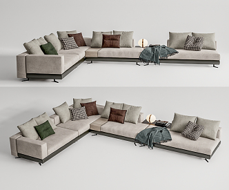 Modern Corner Sofa Minotti Multiplayer Sofa Multiplayer Sofa 3d model