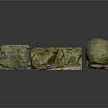 Natural Moss Covered Decorative Stones With Irregular Shape And Textured Surface