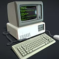 computer desktop computer old computer 3d model