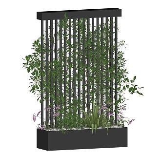 Modern Vine Plant Wall Green Plant Partition Vine Climbing Vine Fence 3d model