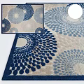 Modern Square Carpet With Geometric Patterns And Textured Design For Home Decor 3d model
