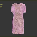 Elegant Golden Textured Short Sleeve Dress For Women Stylish Fashion