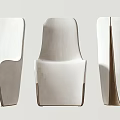 Modern Single Chairs In White And Brown Colors For Interior Decor