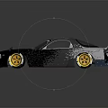 Speedmasters Race Car With Number 45 Cracked Body Design And Yellow Rims