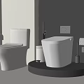 Modern Toilets With Different Design Styles In Bathroom Interior And Accessories