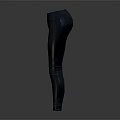 Sleek Black Leather Leggings With Slim Fit High Waist And Stretchy Design