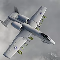 US Air Force Fighter Jet Flying In Clouds Shark Mouth Paint Loaded Missiles Twin Engines