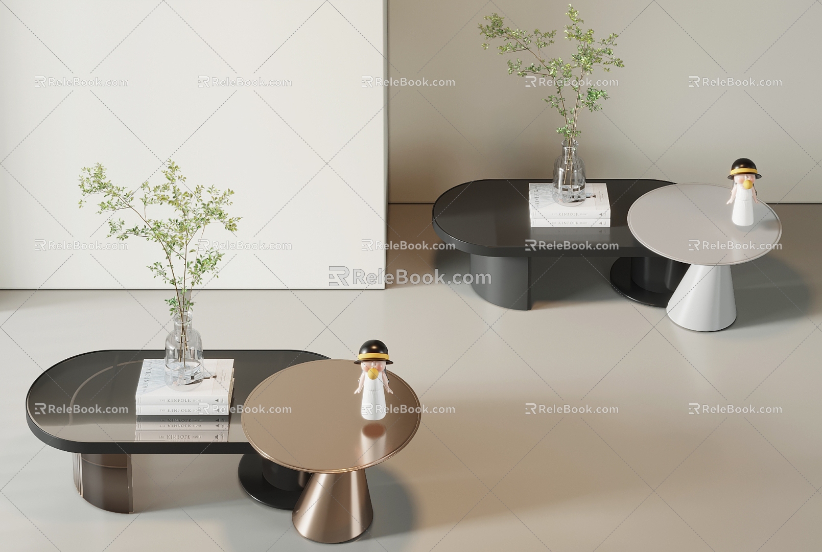 Tea table decorations 3d model