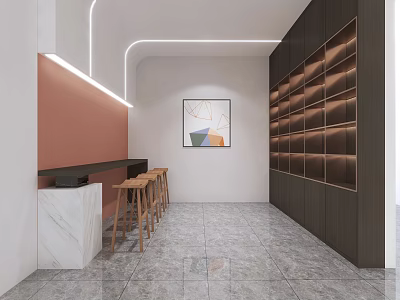 Modern Leisure Zone Company Room 3d model