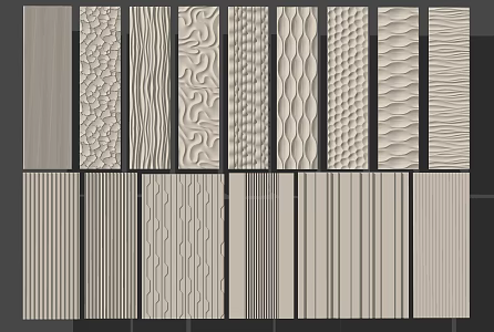 Artistic panel combination 3d model