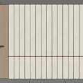 Minimalist Modern Background Wall With Vertical Light Gray Slats Wooden Accent And Pendant Light