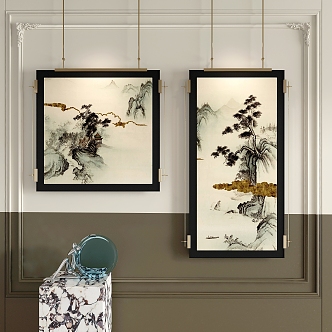 New Chinese Decorative Painting 3d model